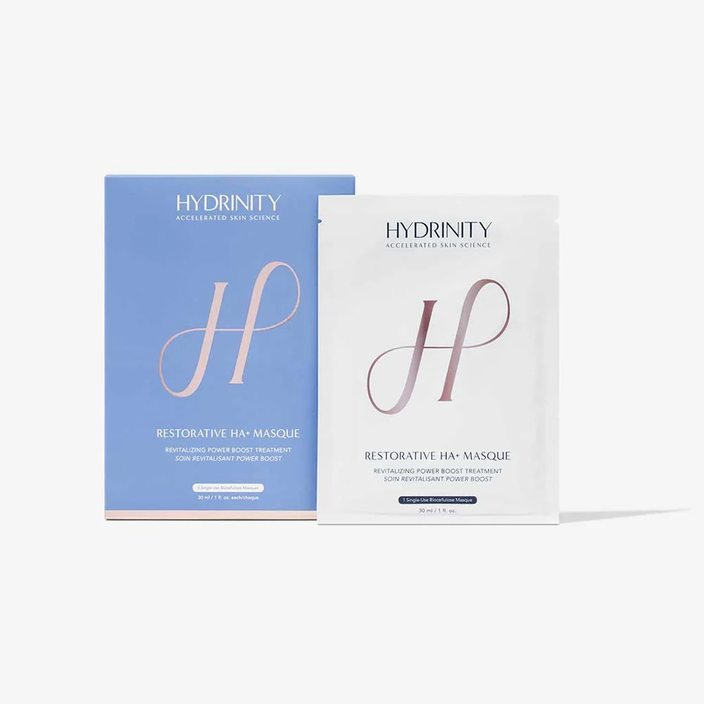 Hydrinity Restorative HA+ Masque box.